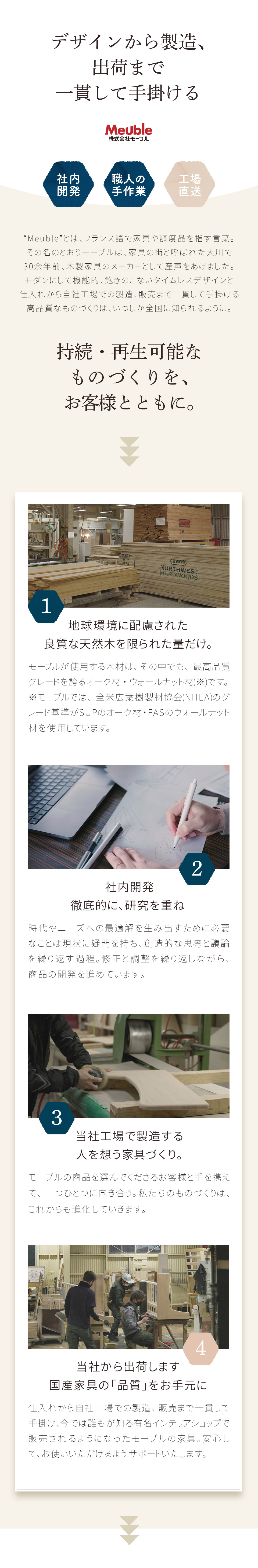 デザインから製造、出荷まで一貫して手掛ける